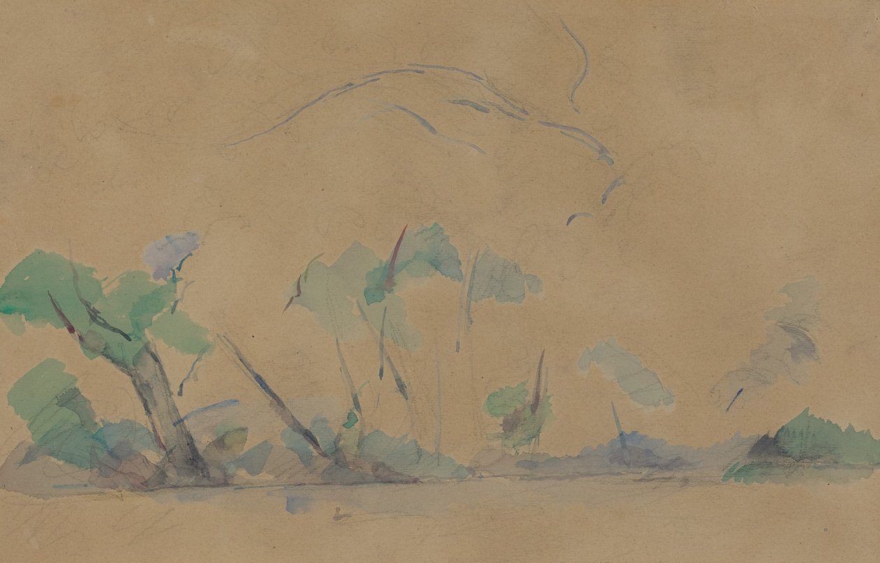 Mont Sainte-Victoire [voorkant] door Paul Cézanne