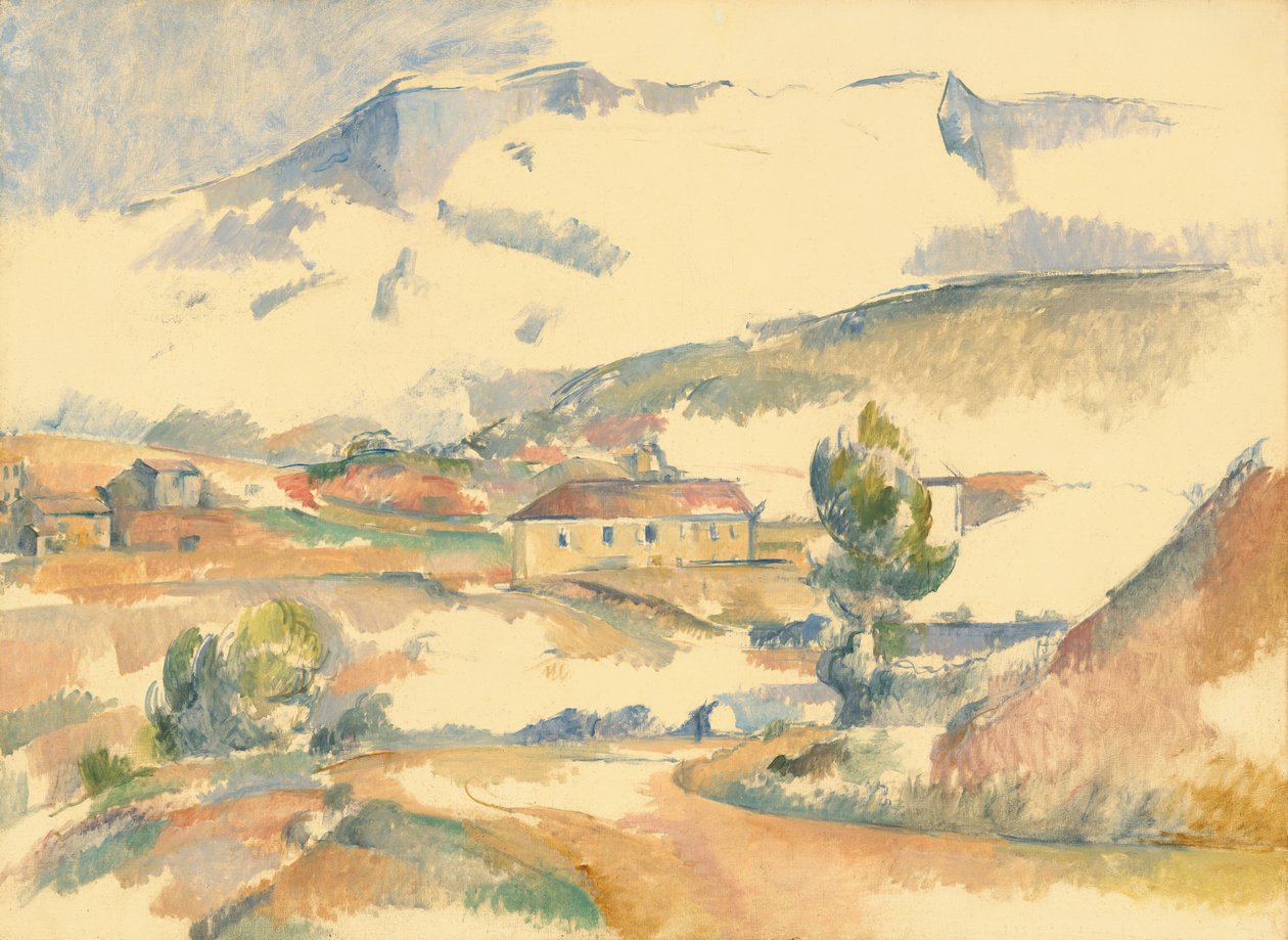 Montagne Sainte-Victoire, van nabij Gardanne door Paul Cézanne
