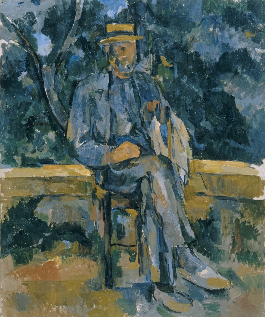 Portret van een boer door Paul Cézanne