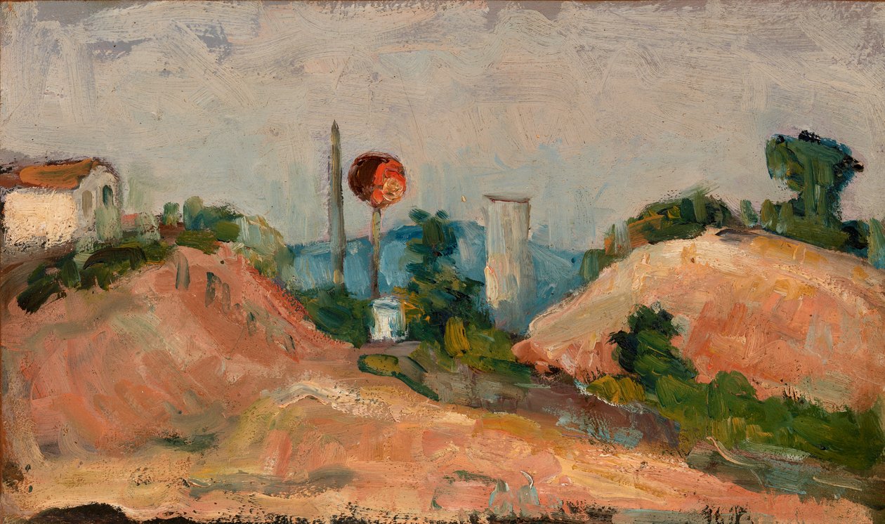 Spoorwegdoorsnijding door Paul Cézanne
