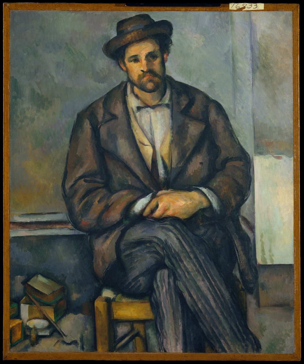 Zittende boer door Paul Cézanne