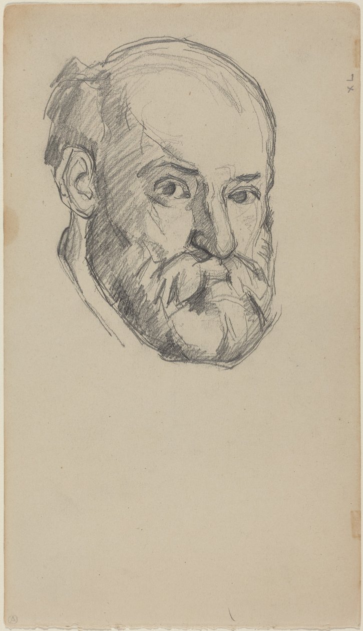 Zelfportret [recto] door Paul Cézanne