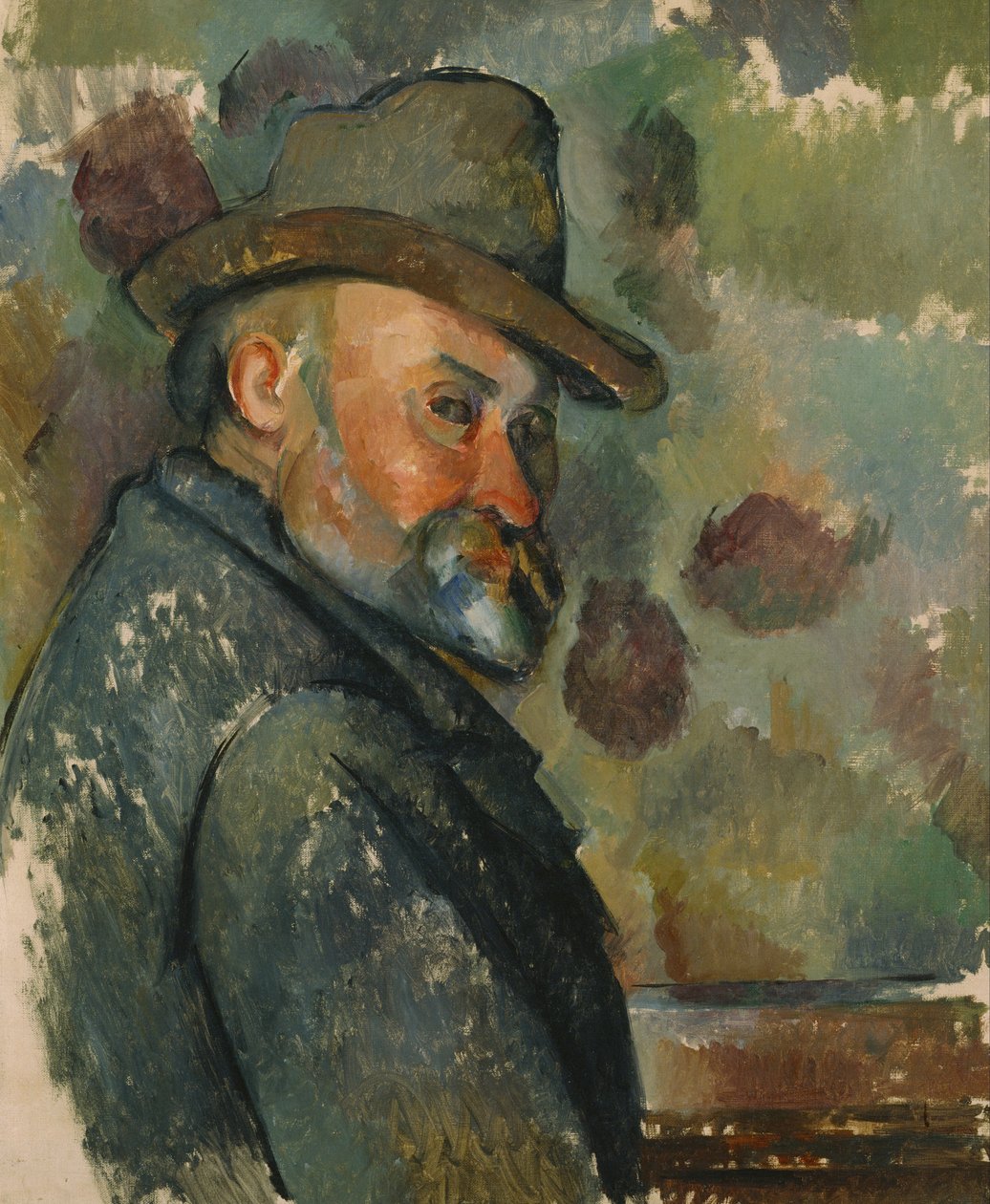 Zelfportret met zachte hoed door Paul Cézanne