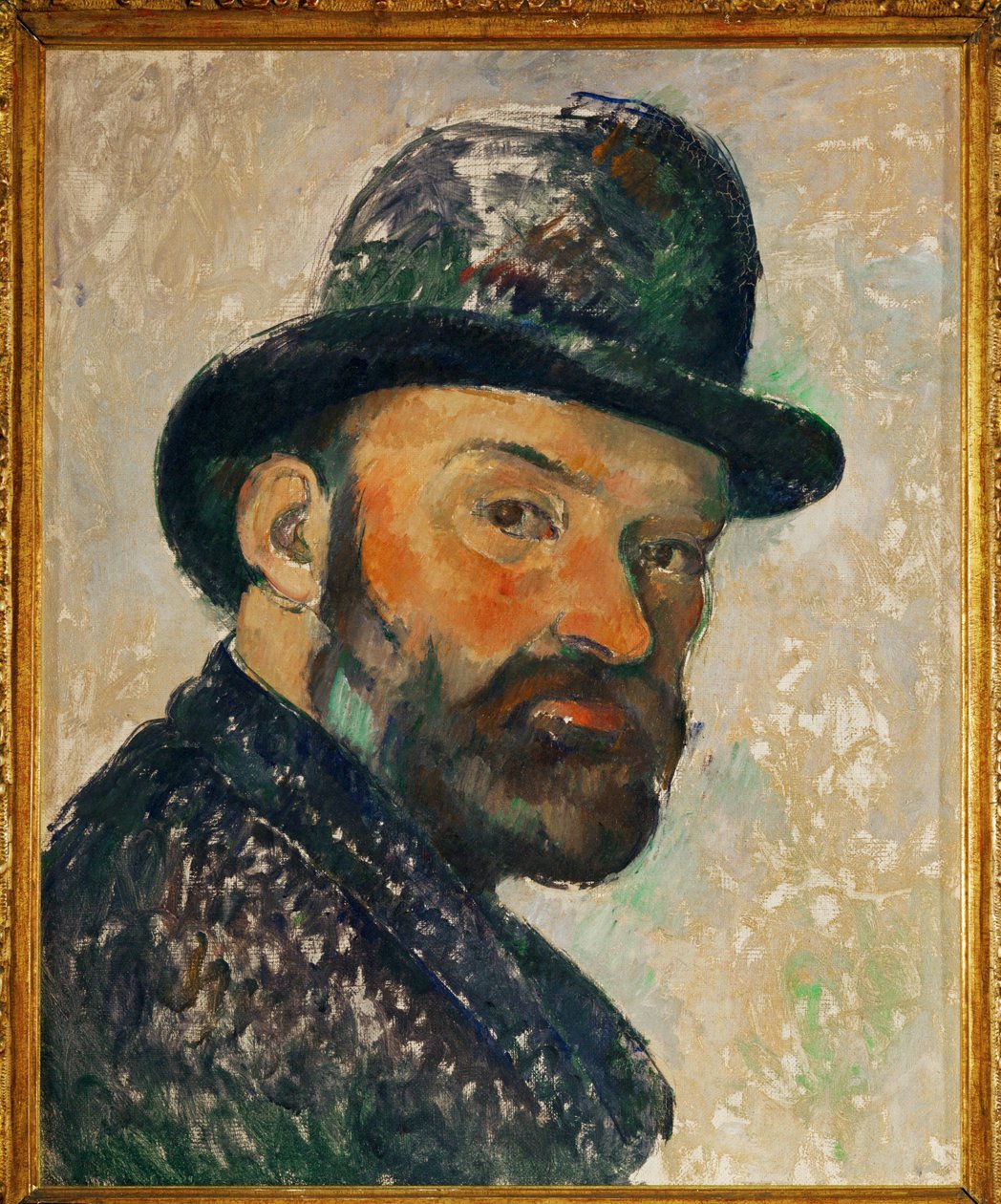 Zelfportret met bolhoed door Paul Cézanne