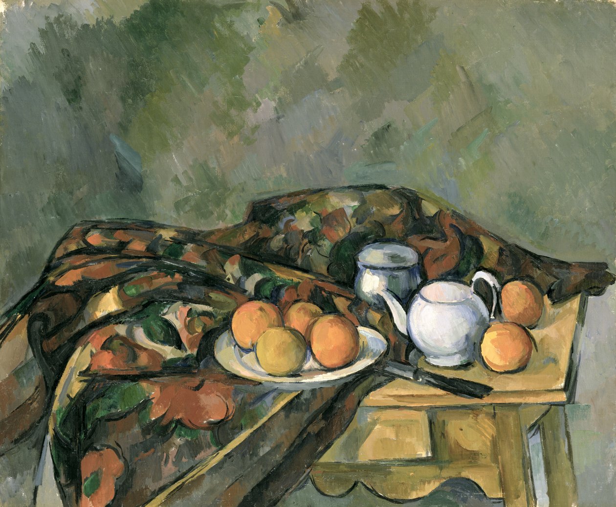 Stilleven met een Theepot door Paul Cézanne