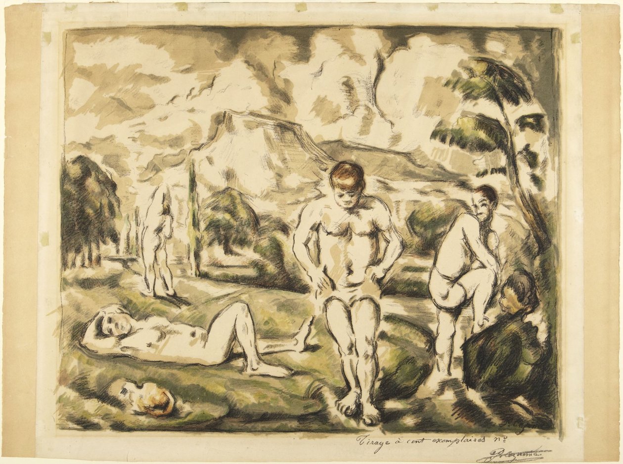 De baders door Paul Cézanne