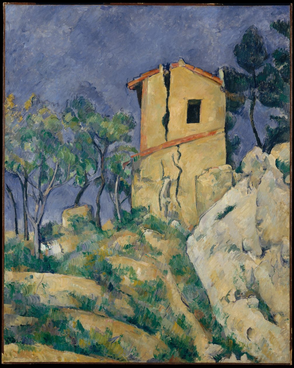 Het huis met de gebarsten muren door Paul Cézanne