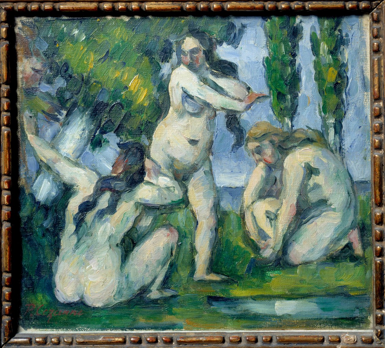 Drie baders door Paul Cézanne
