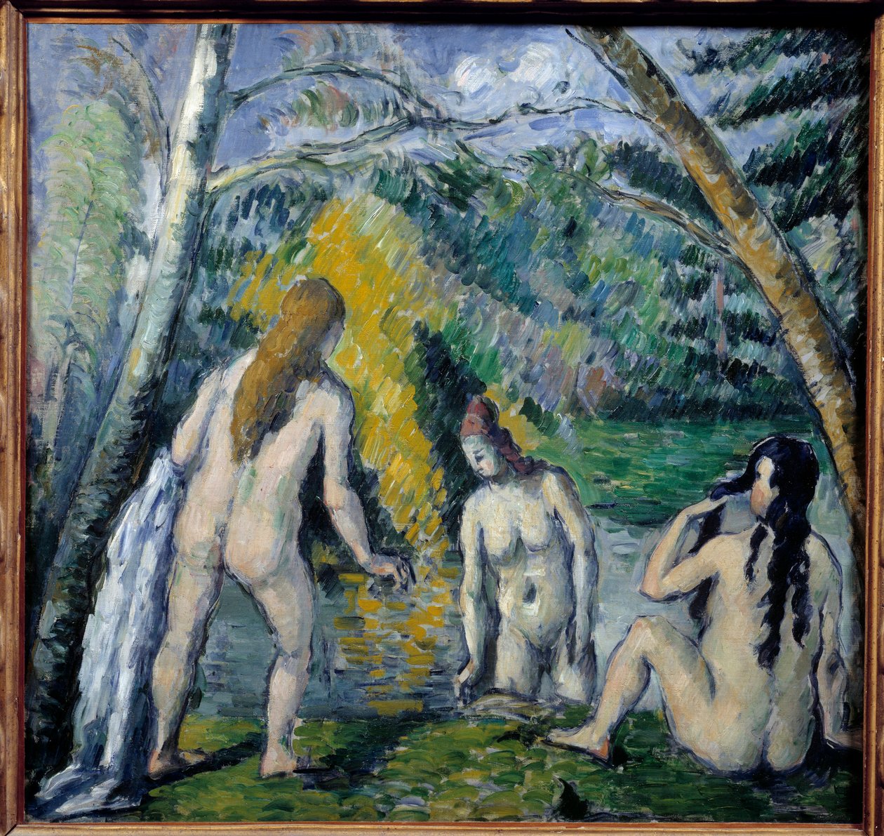 Drie baders door Paul Cezanne (1839-1906). 1879 door Paul Cézanne