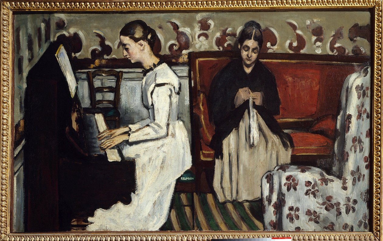 Jong meisje aan de piano door Paul Cézanne