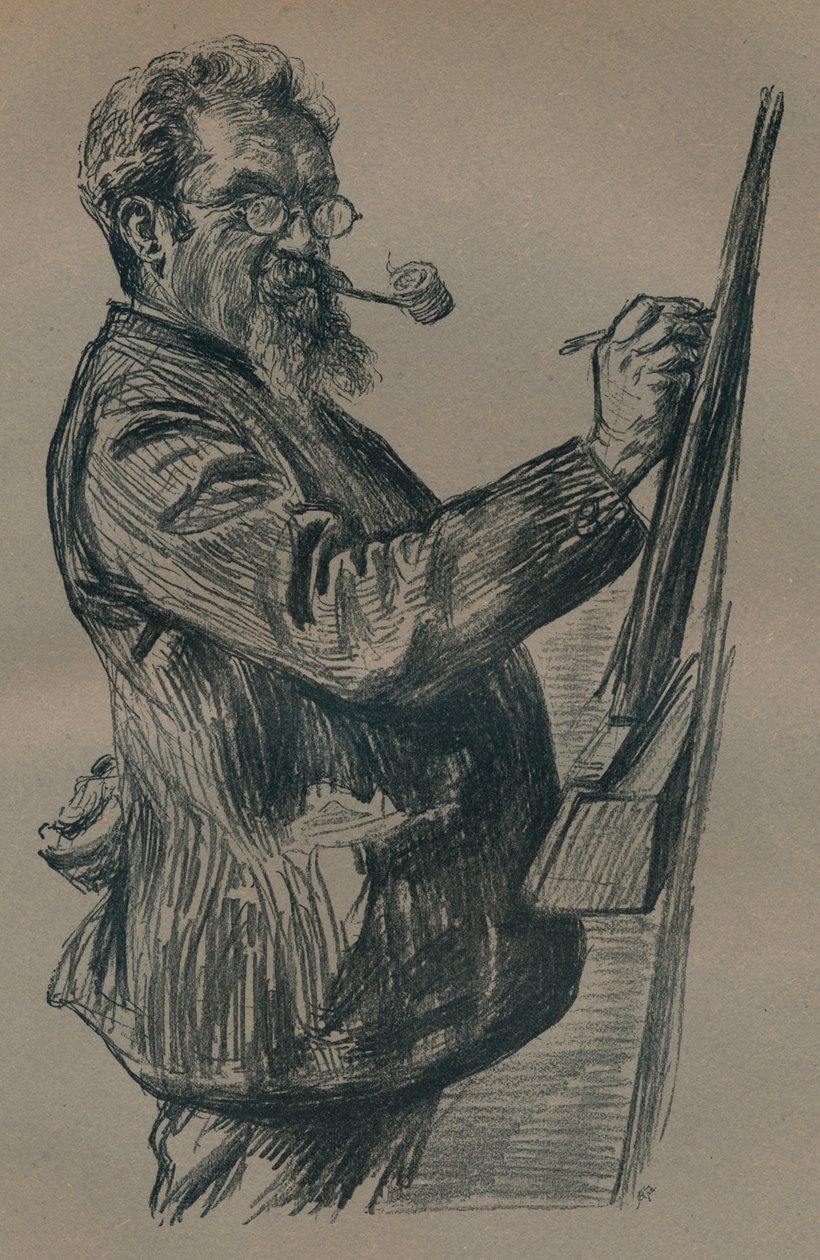 Een postuum portret van Henry Stacy Marks, c1899 door Paul Charles Renouard