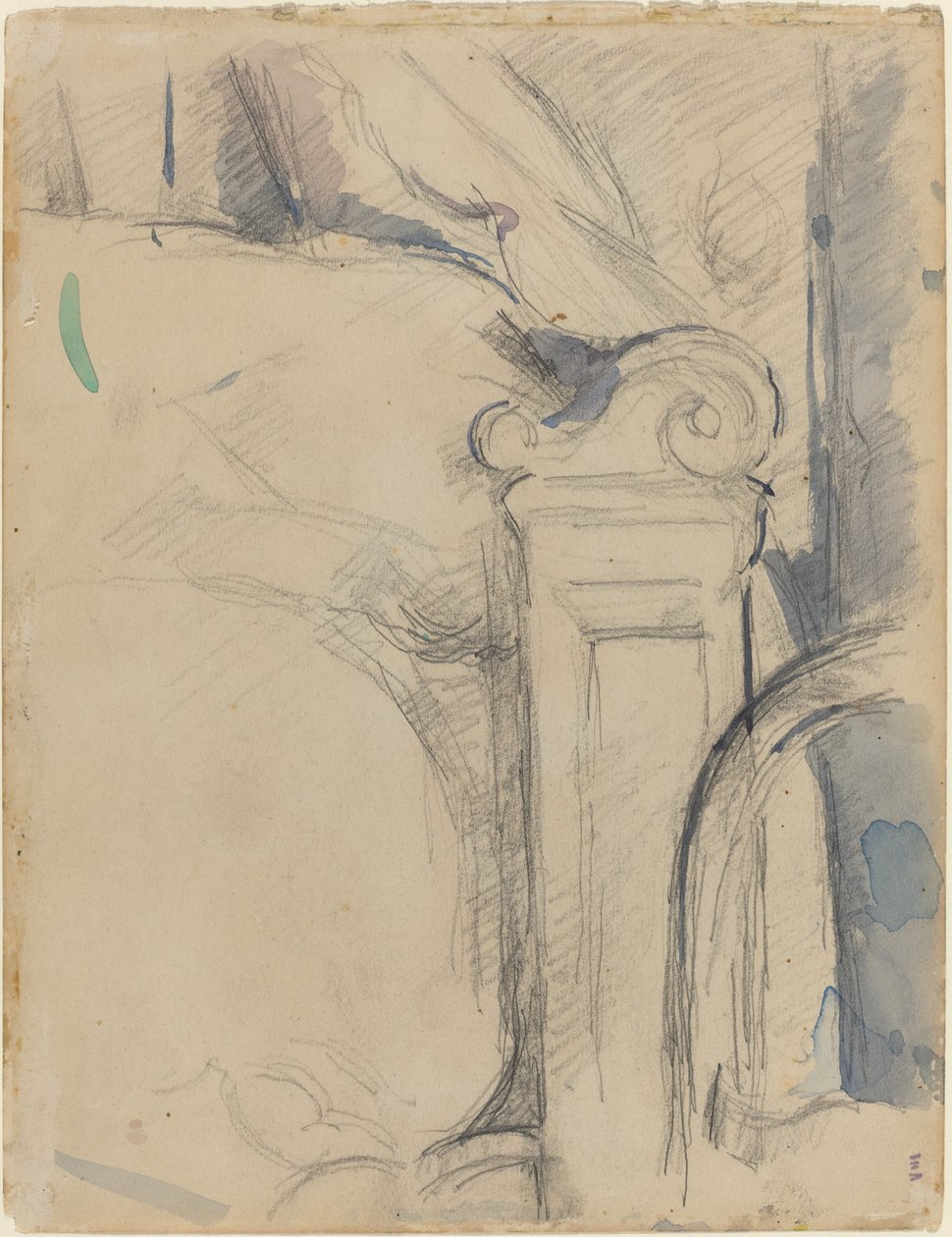 Bedpaal [verso] door Paul Cézanne