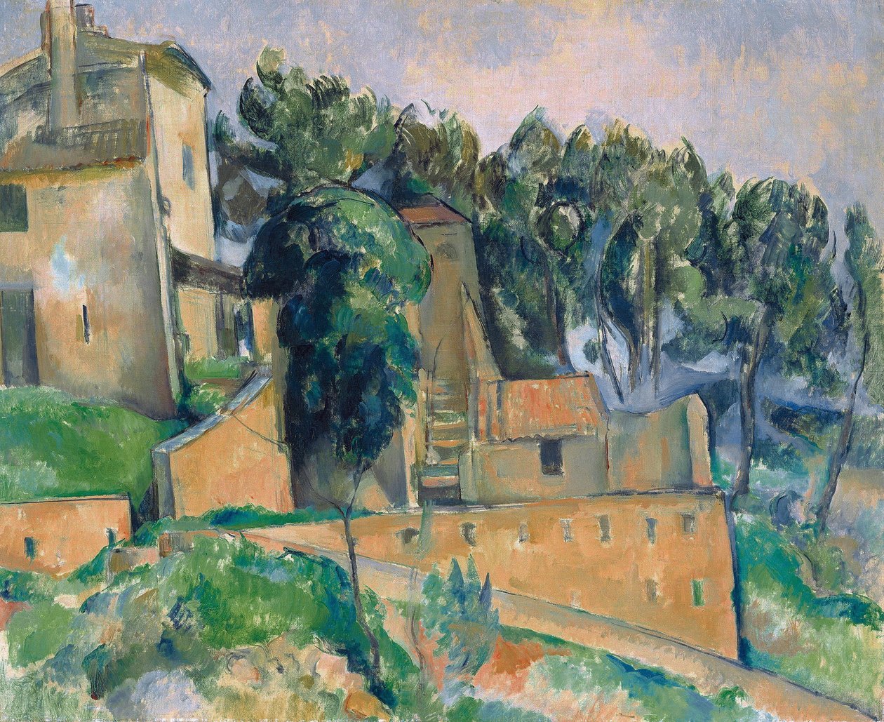 Frans: La Maison de Bellevue Huis in Bellevue door Paul Cézanne
