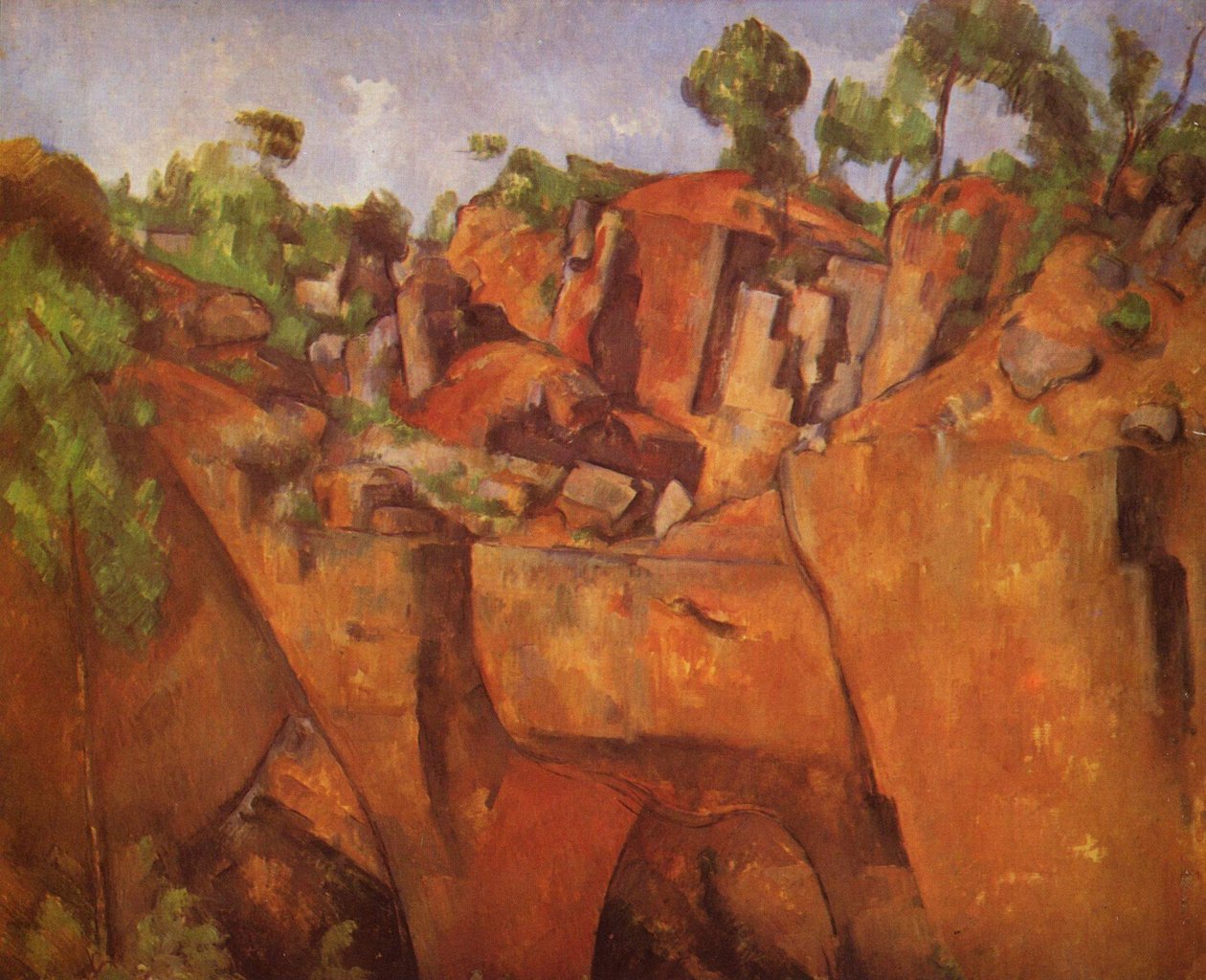 Duits: Der Steinbruch Bibémus De steengroeve van Bibémus door Paul Cézanne