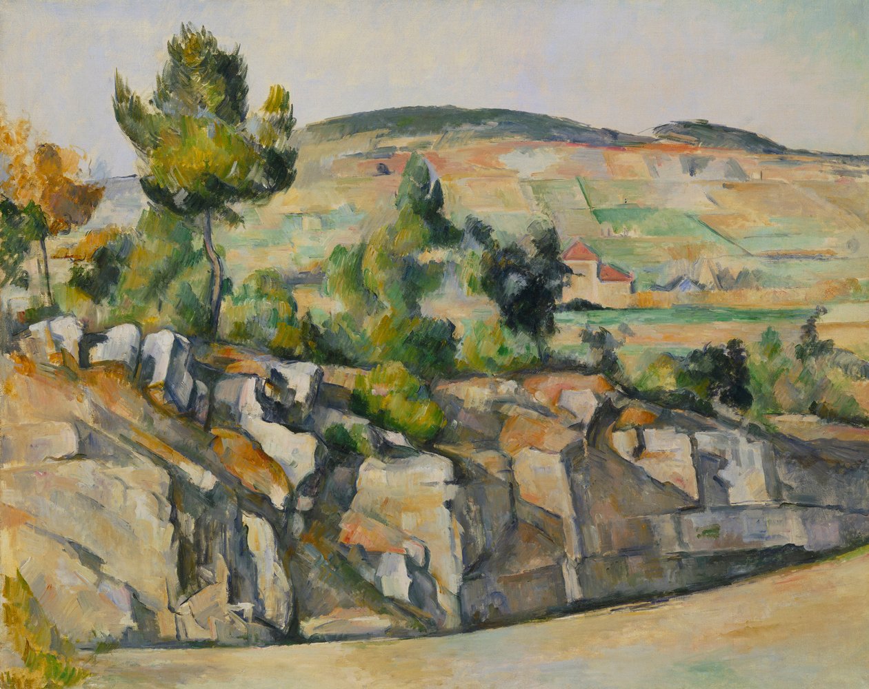 Heuvel in de Provence, ca. 1886-90 door Paul Cézanne