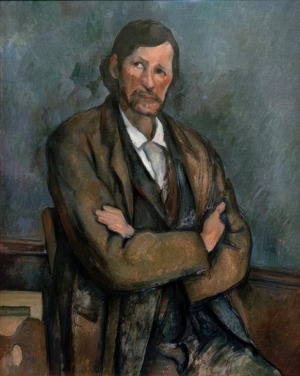 Man met gekruiste armen door Paul Cézanne