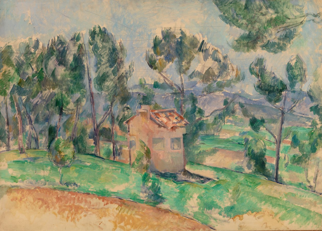 Jachthut in de Provence door Paul Cézanne