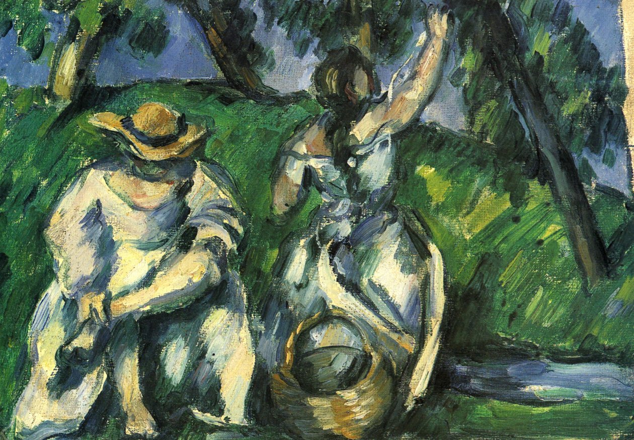 La Cueillette door Paul Cézanne