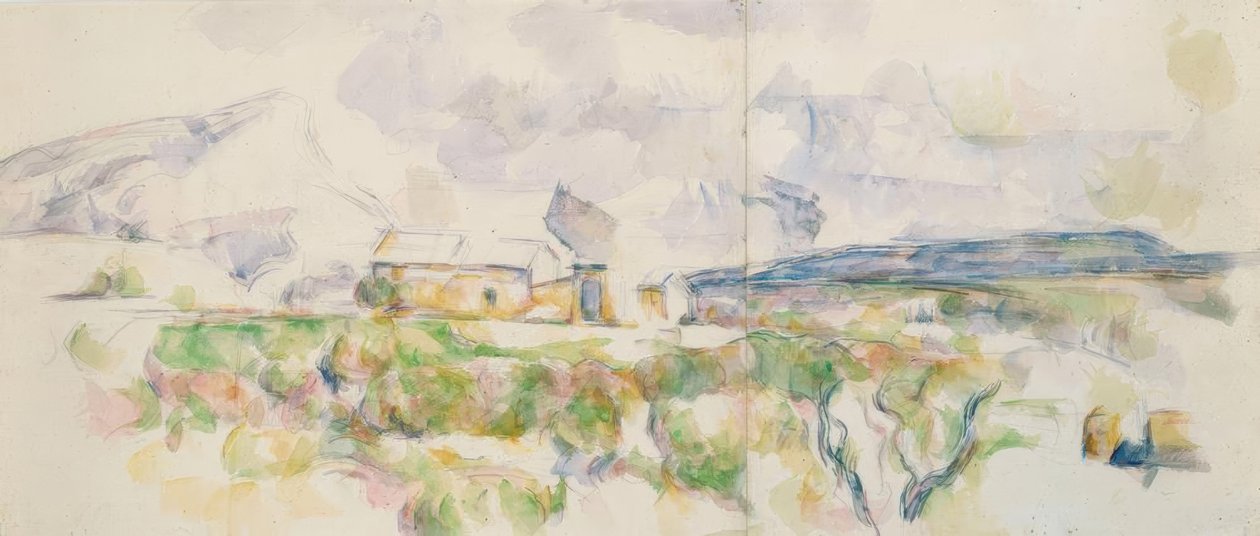 De berg Sainte-Victoire gezien vanuit Lauves door Paul Cézanne