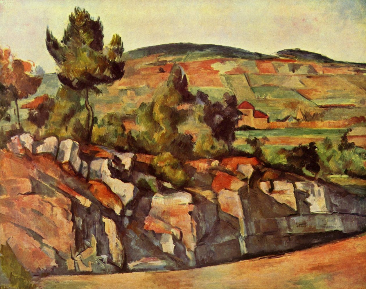 De weg in de Provence door Paul Cézanne