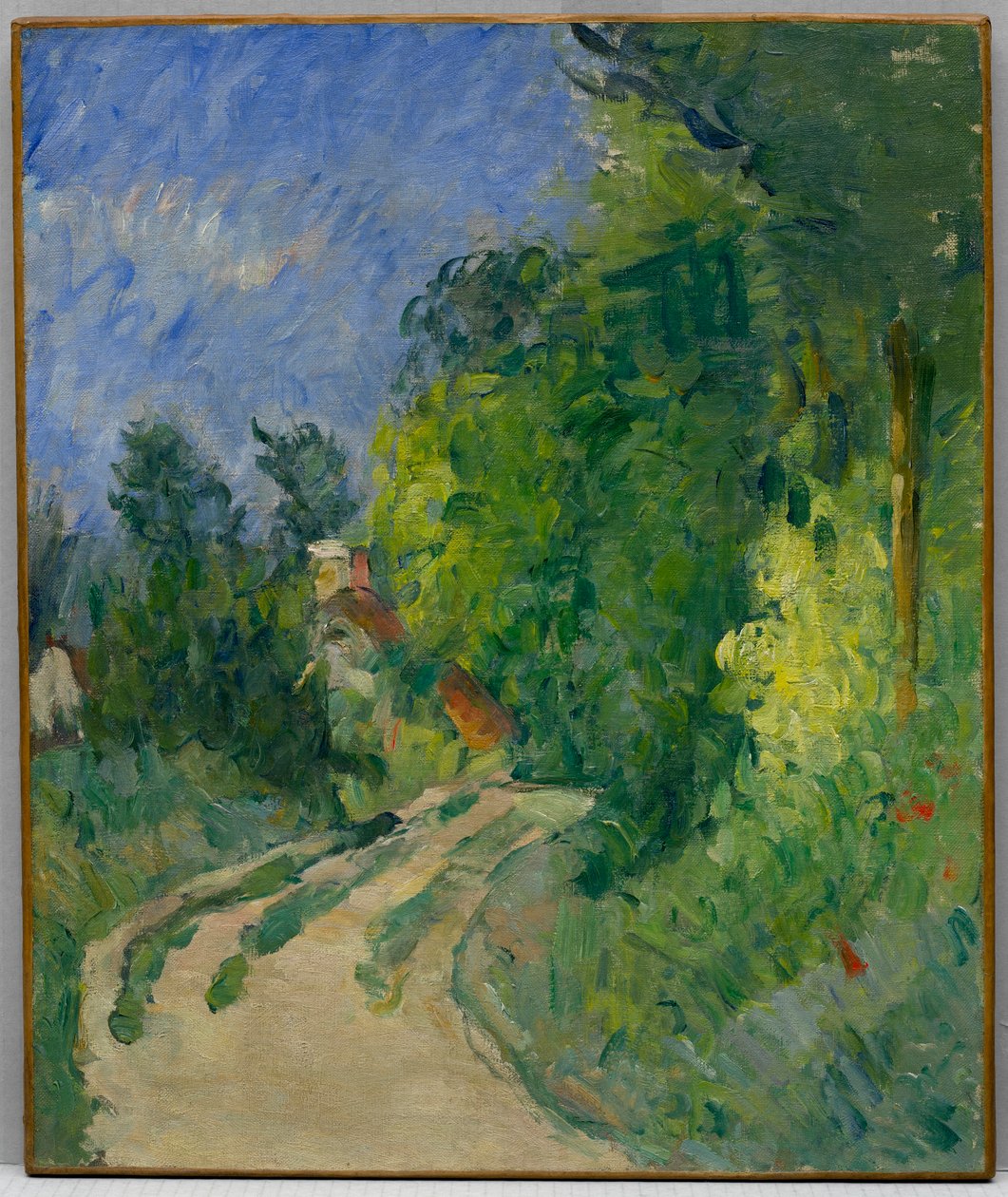 La Route tournante in het kreupelhout door Paul Cézanne
