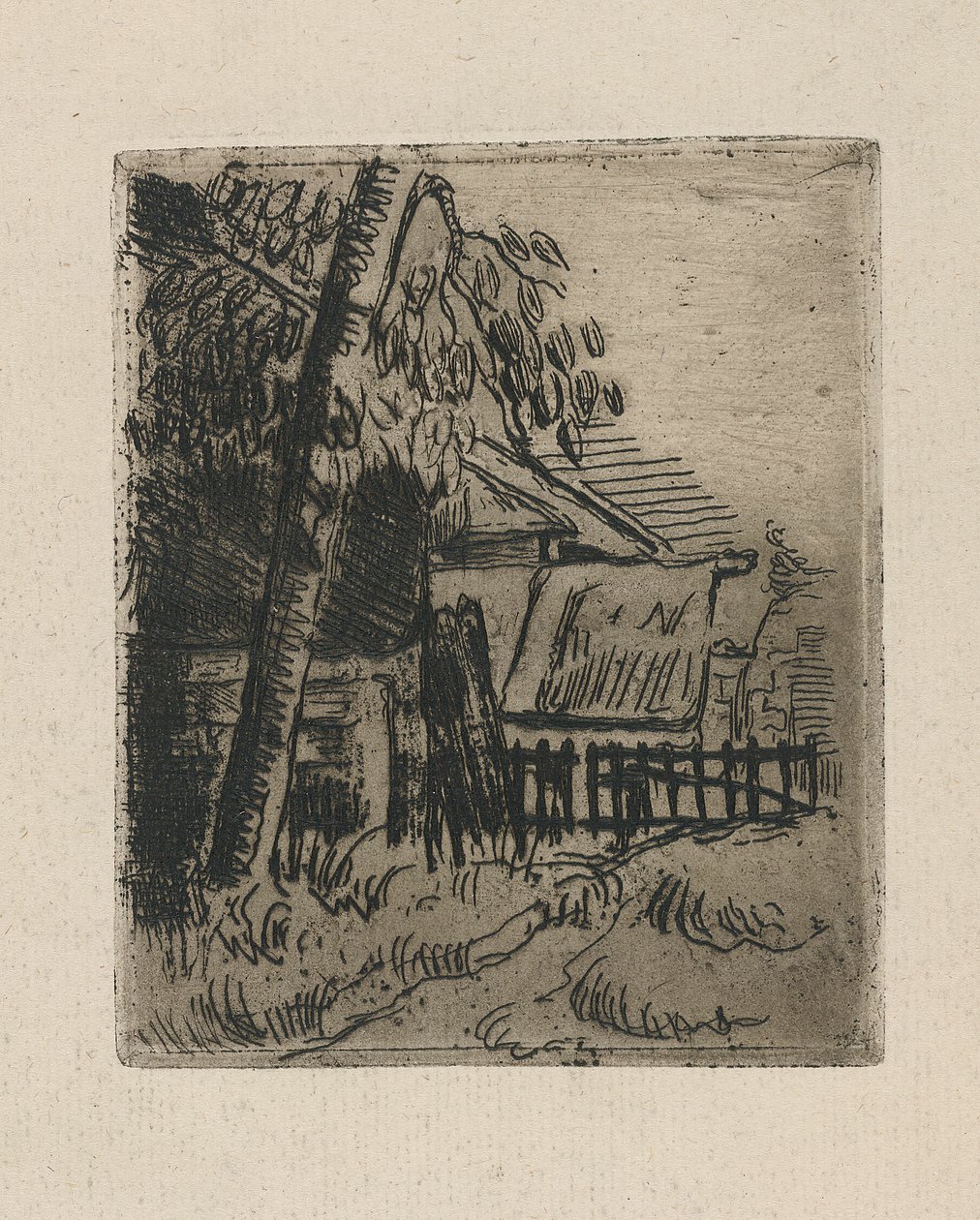 Landschap bij Auvers door Paul Cézanne