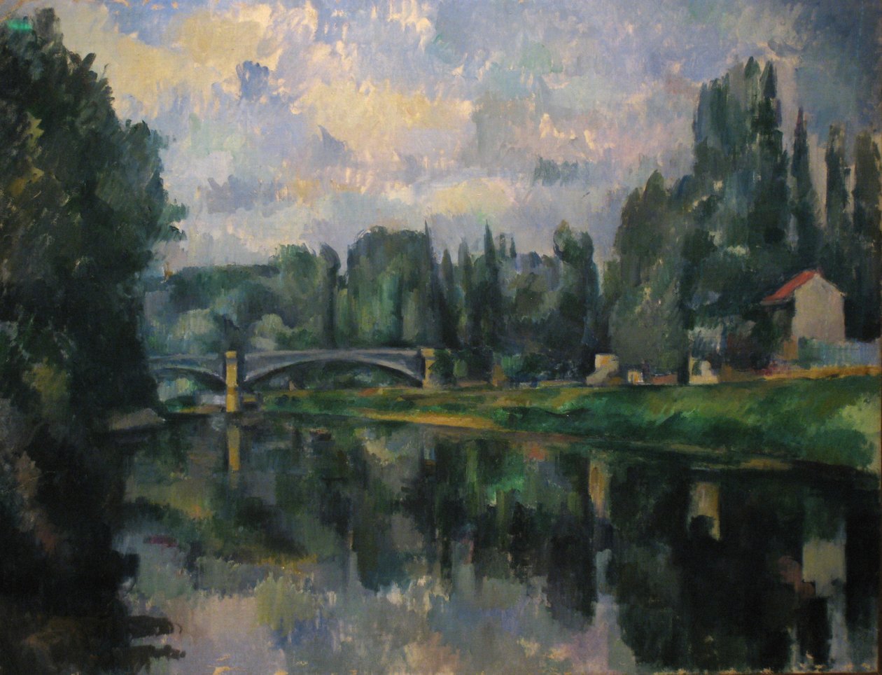 De brug over de Marne bij Créteil door Paul Cézanne