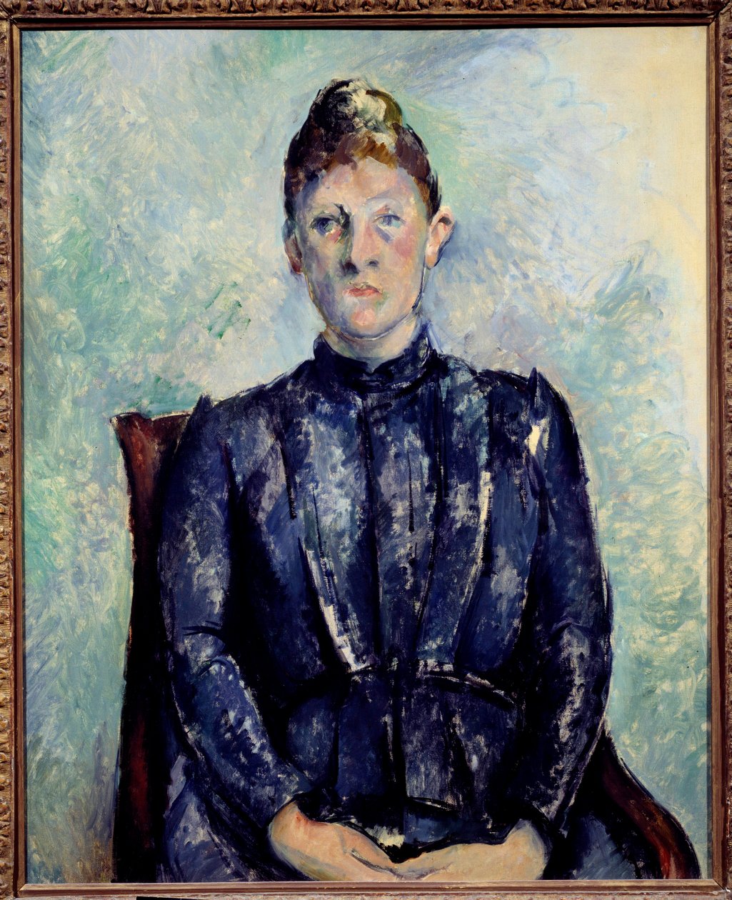 Portret van Madame Cezanne door Paul Cézanne