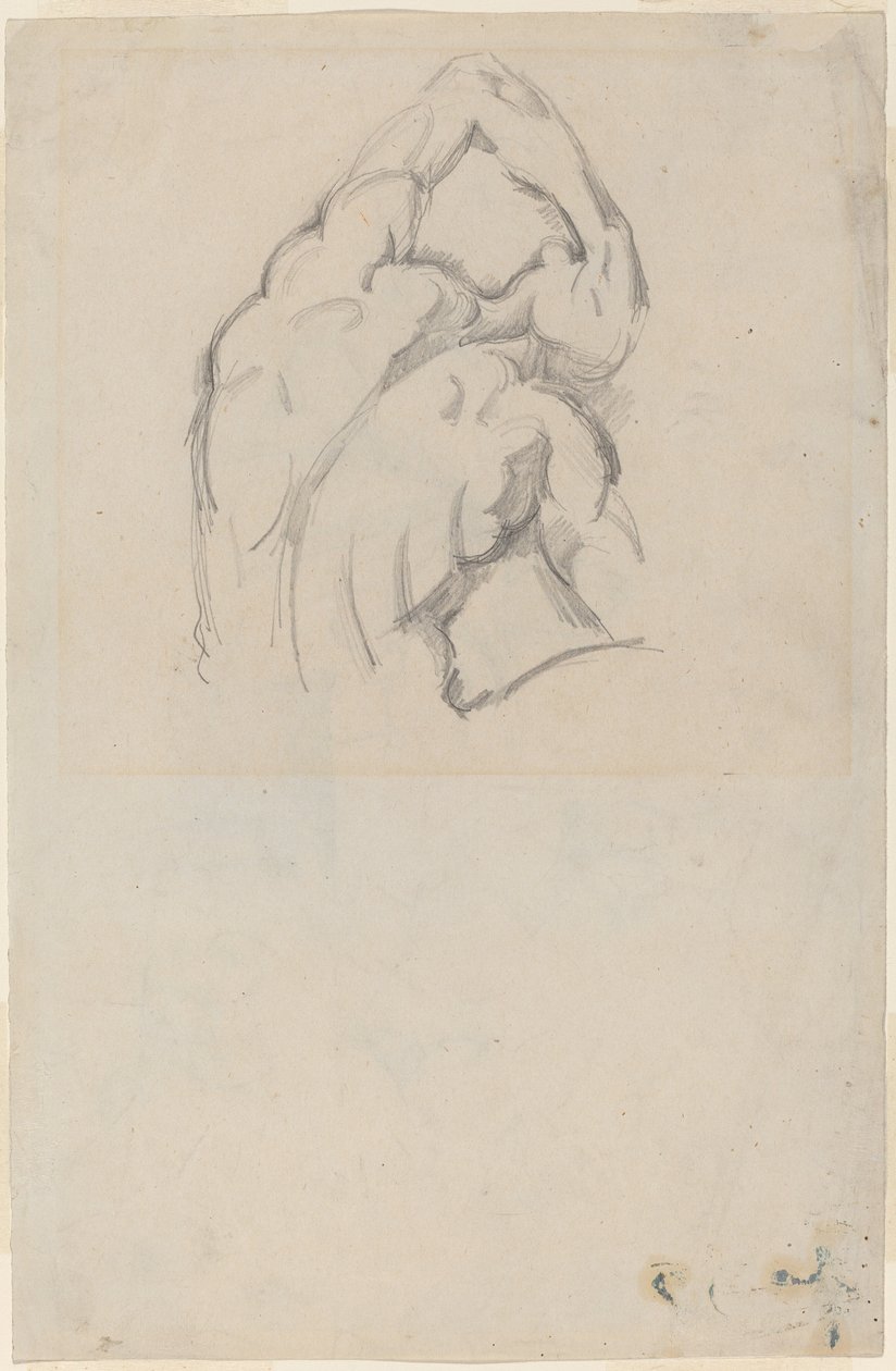 Studie van de "Ecorché" (recto) door Paul Cézanne