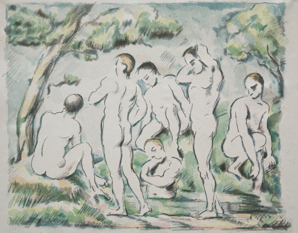 De baders, 1897 door Paul Cézanne