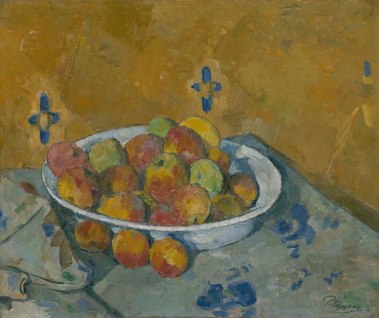 De Schotel met Appels door Paul Cézanne