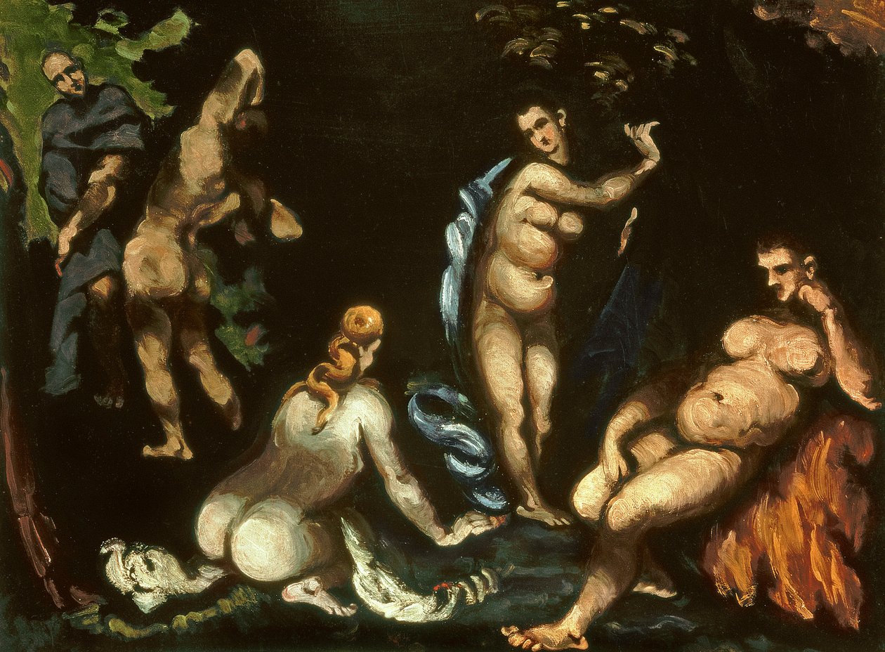 De verleiding van St. Antonius, ca. 1870 door Paul Cézanne