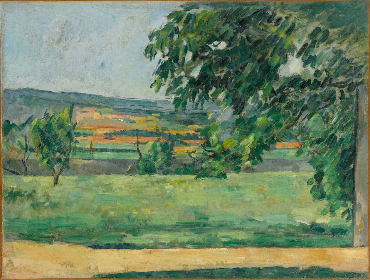Vue du Jas de Bouffan, 1875-1876 door Paul Cézanne