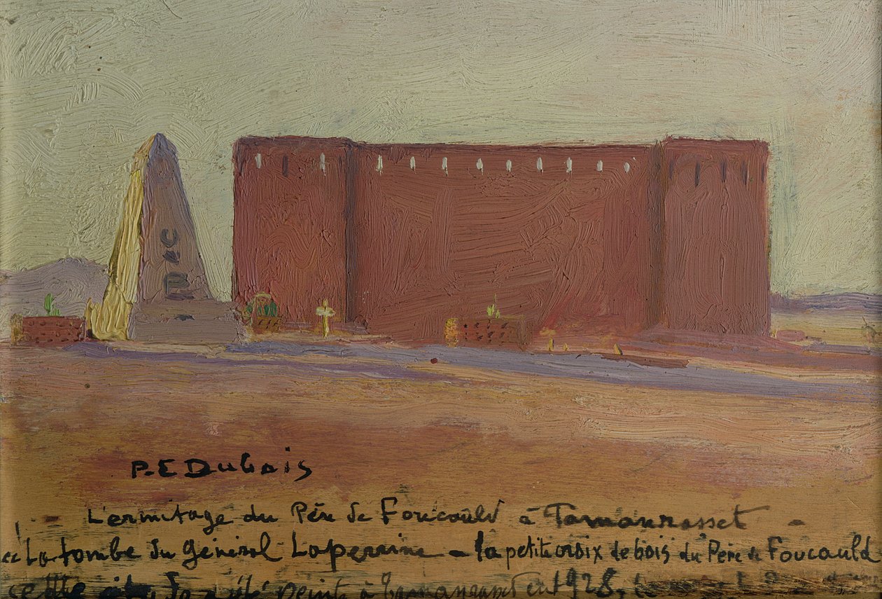De Hermitage van Vader Charles Eugene de Foucauld (1858-1916) in Tamanrasset door Paul Elie Dubois