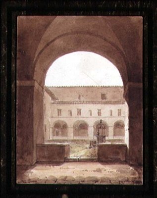 Uitzicht op een Klooster met een Put door Paul Emile Detouche