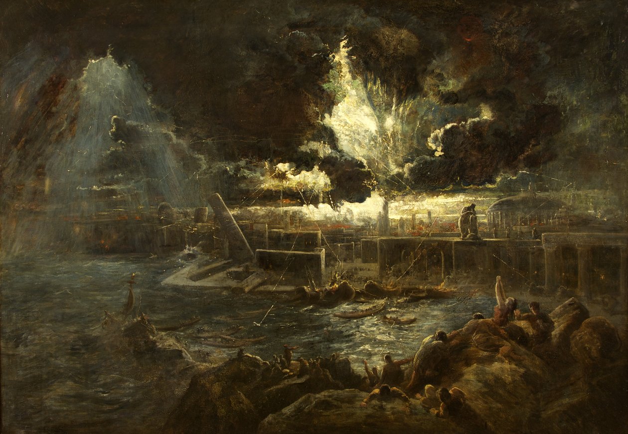De Vernietiging van Pompeii, c.1835 door Paul Falconer Poole