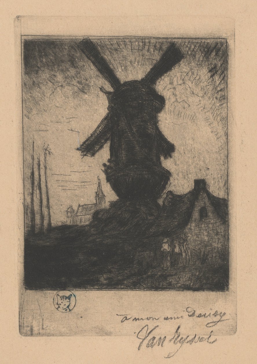 Noordmolen in de Creuse-vallei door Paul Ferdinand Gachet