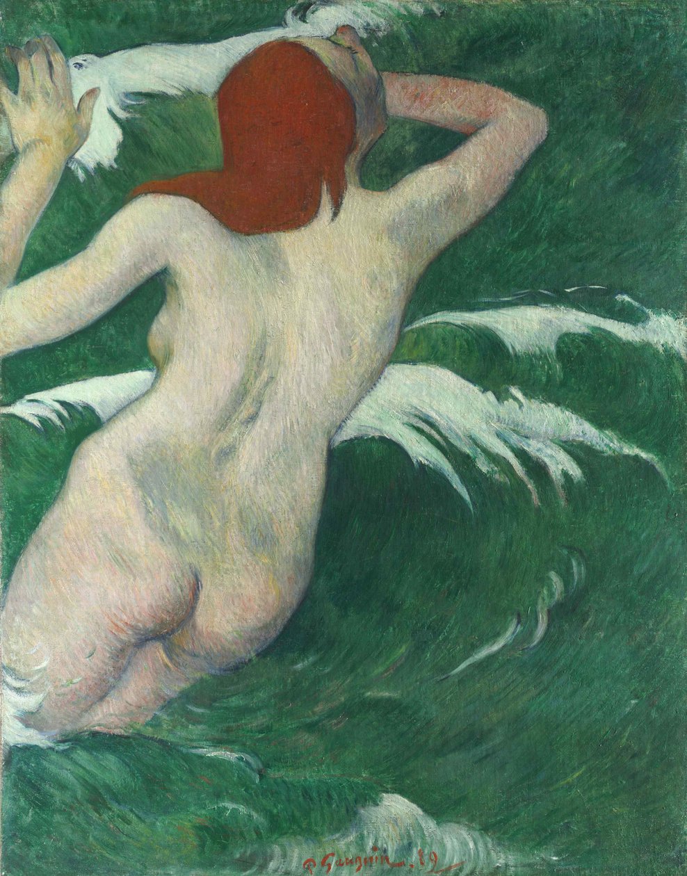 Dans les vagues, ou Ondine In de Golven of Undine, 1889 door Paul Gauguin