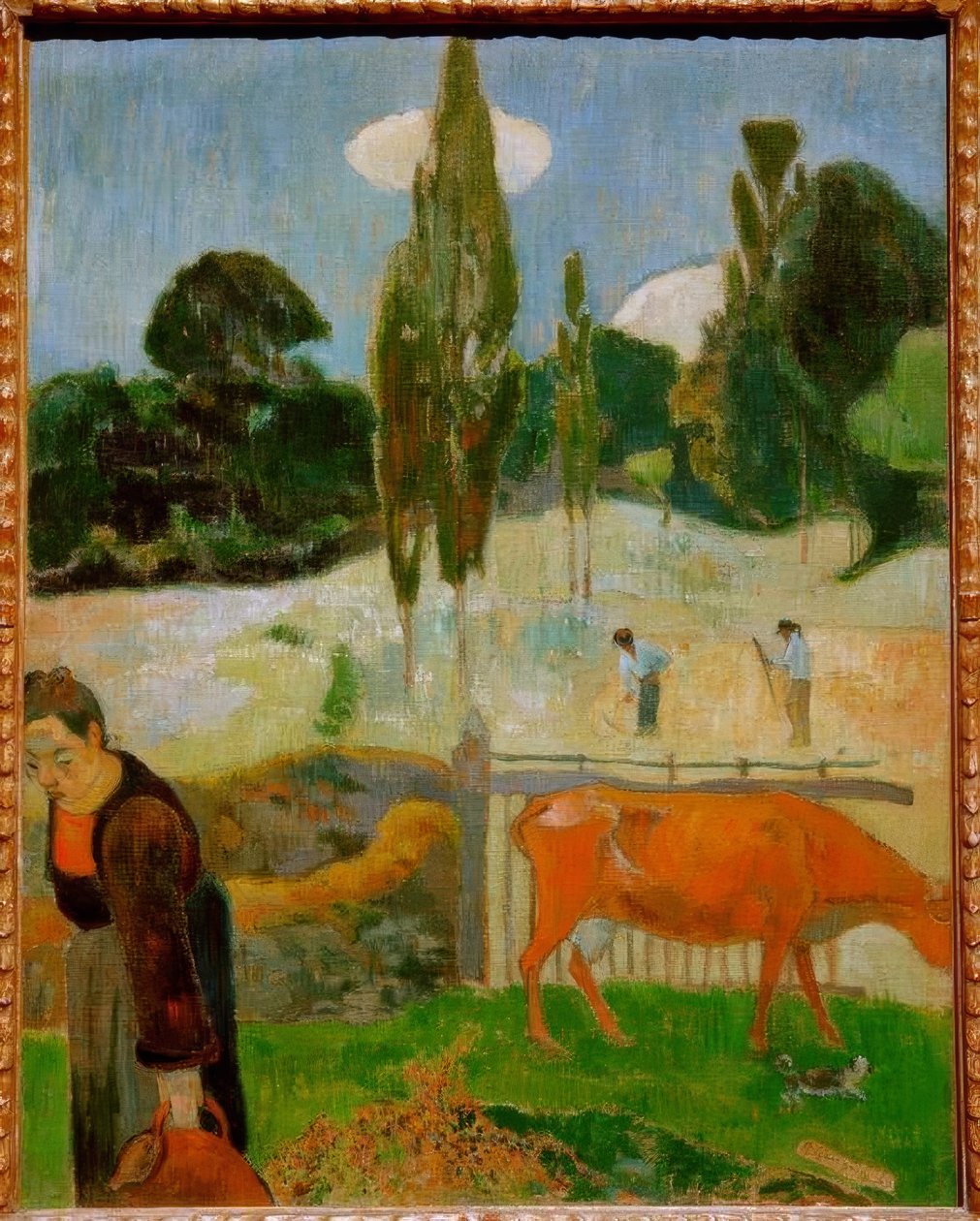 De rode koe door Paul Gauguin