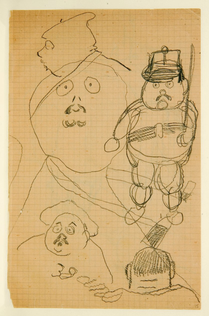 Tekening uit een album van tekeningen gemaakt voor de jonge Jacques Bousquet, 1889-90 door Paul Gauguin