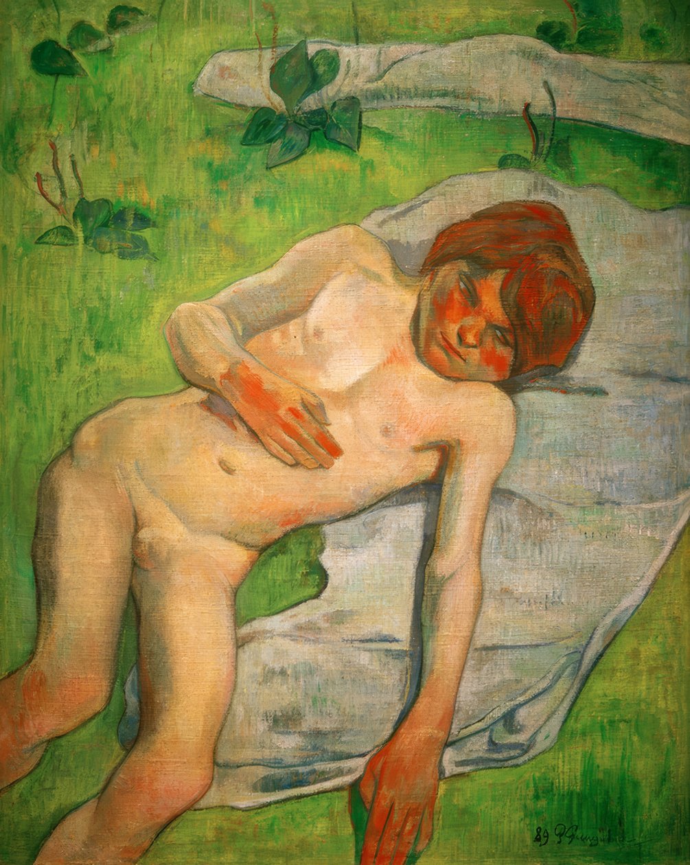 Een Bretonse jongen door Paul Gauguin