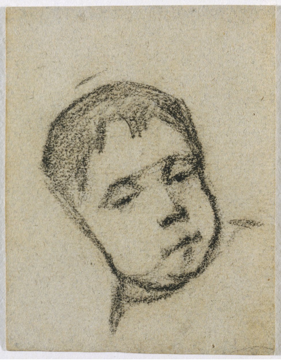 Emil Gauguin als Kind, Hoofd op een Kussen door Paul Gauguin