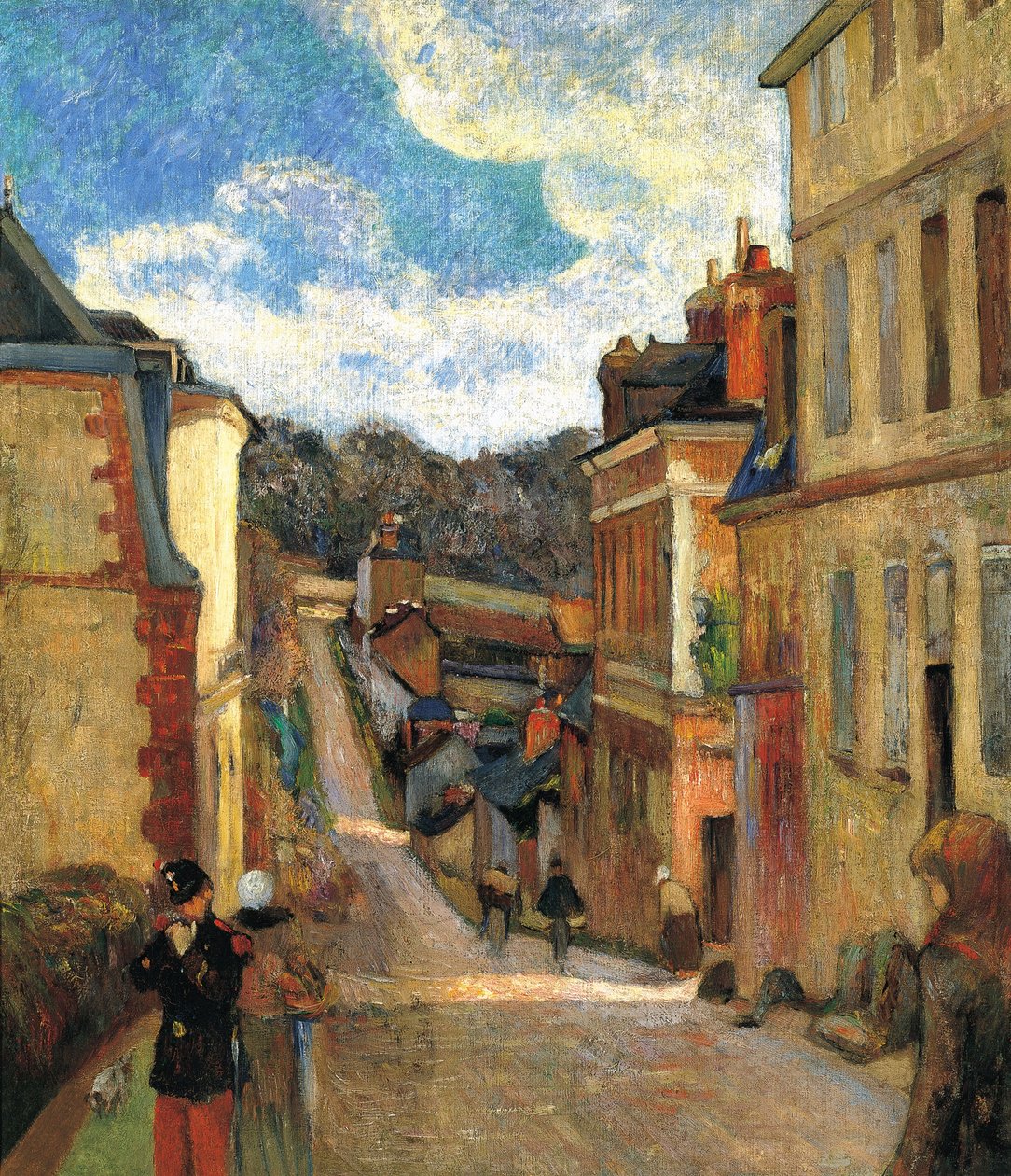 Frans: La rue Jouvenet à Rouen Rue Jouvenet in Rouen door Paul Gauguin