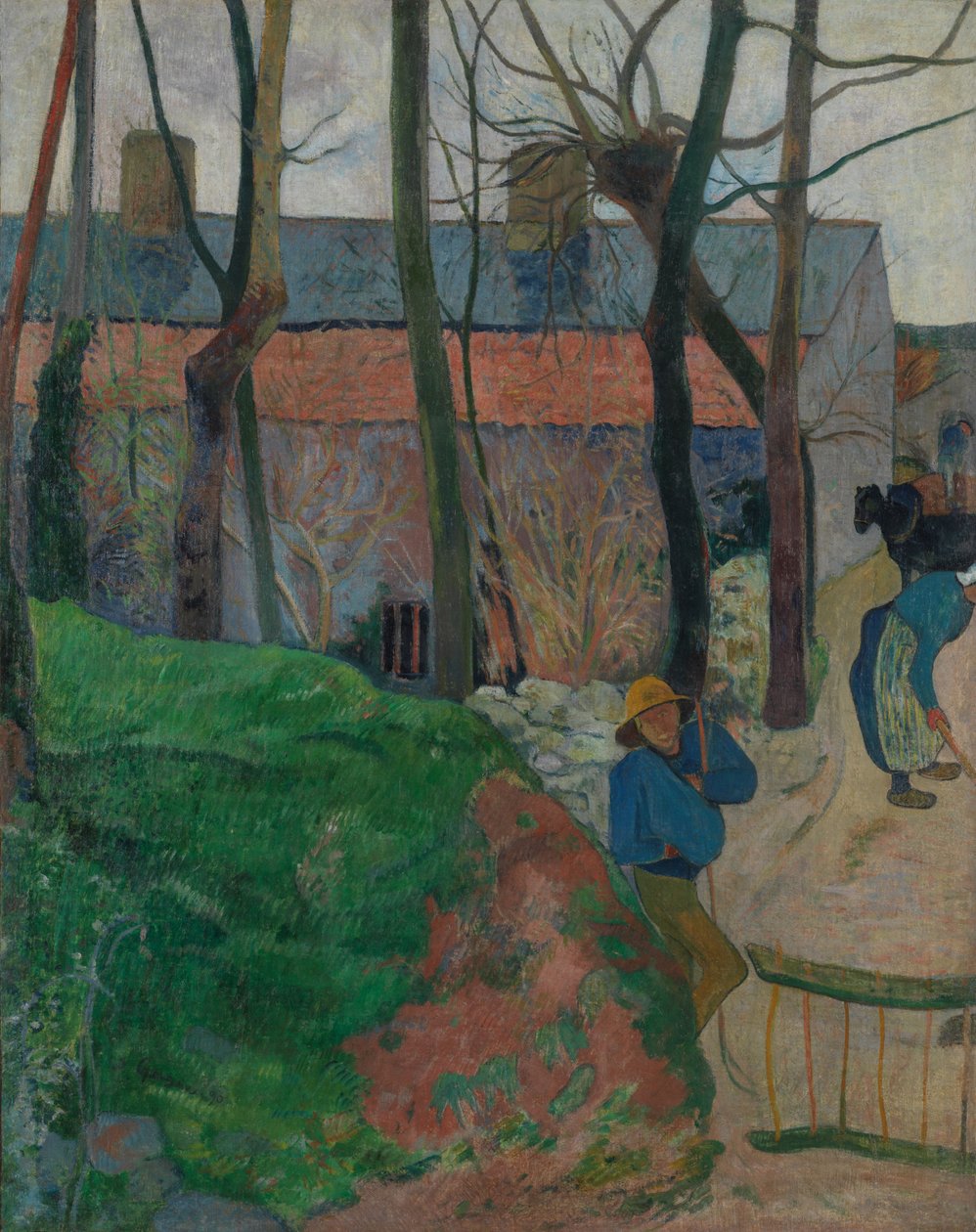 Huizen in Le Pouldu door Paul Gauguin