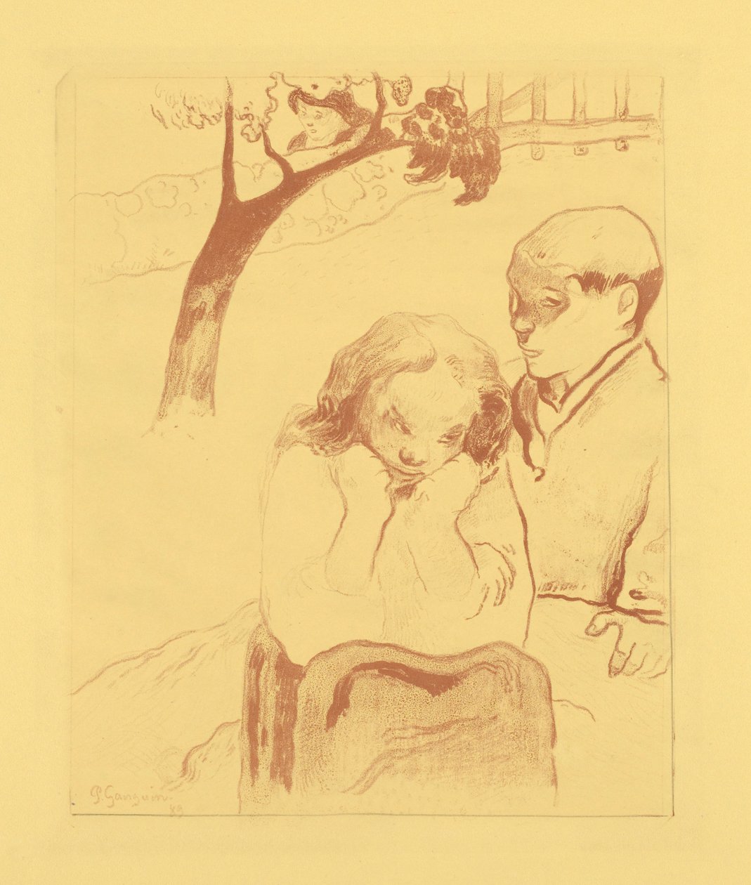 Menselijk Lijden door Paul Gauguin