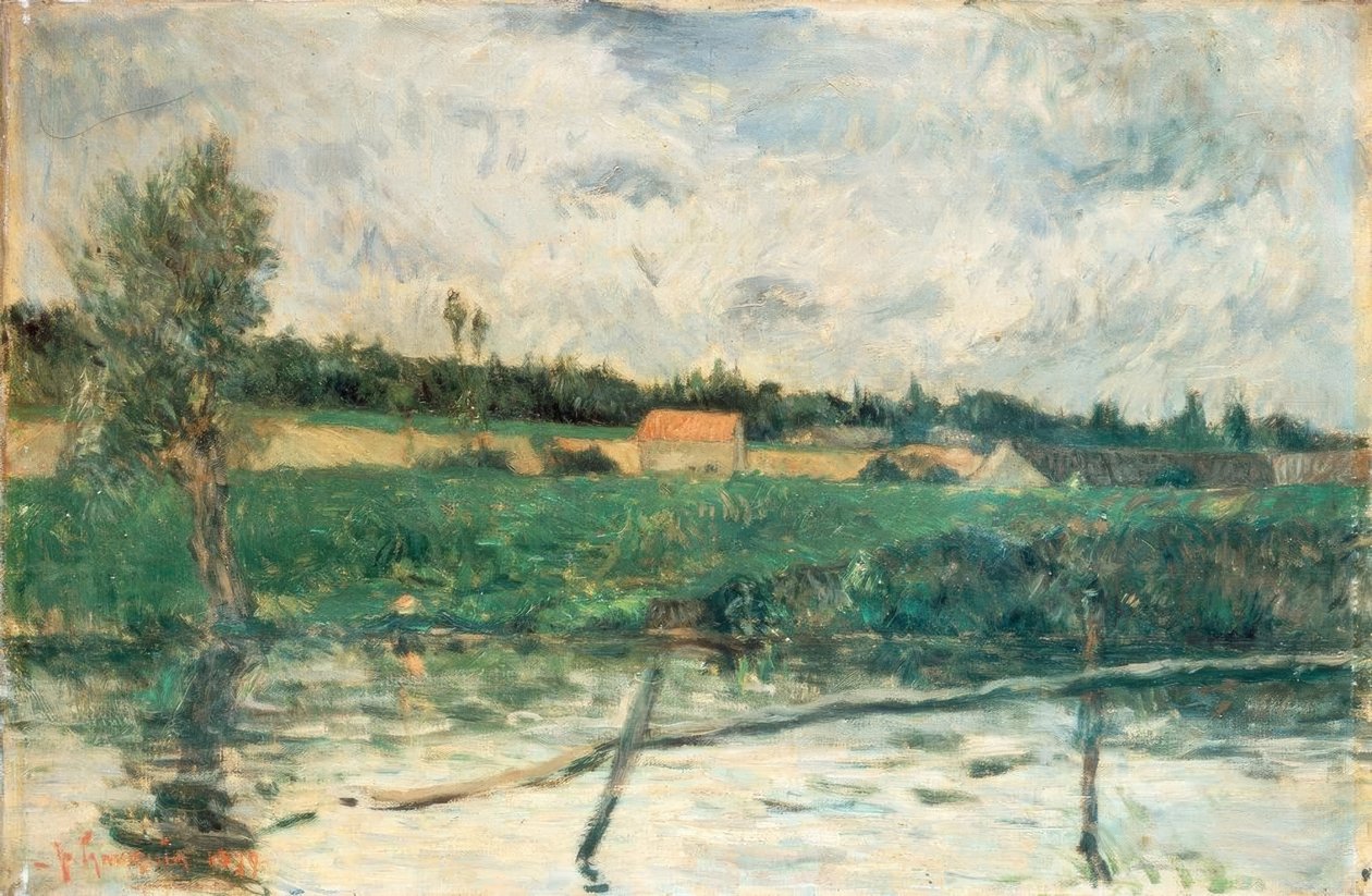 Landschap in Bretagne door Paul Gauguin