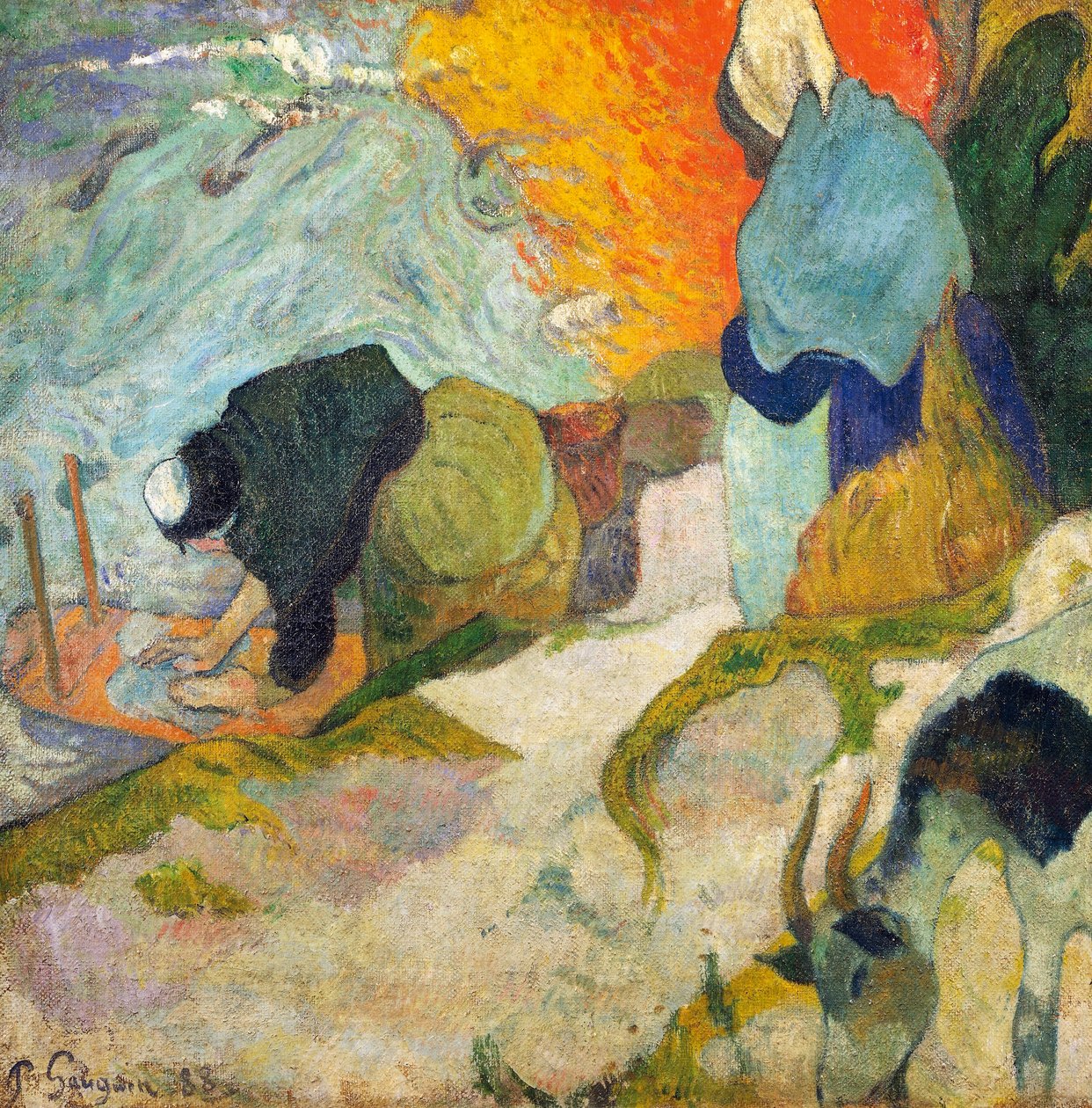 Laveuses à Arles (Wasvrouwen in Arles) 1888 door Paul Gauguin