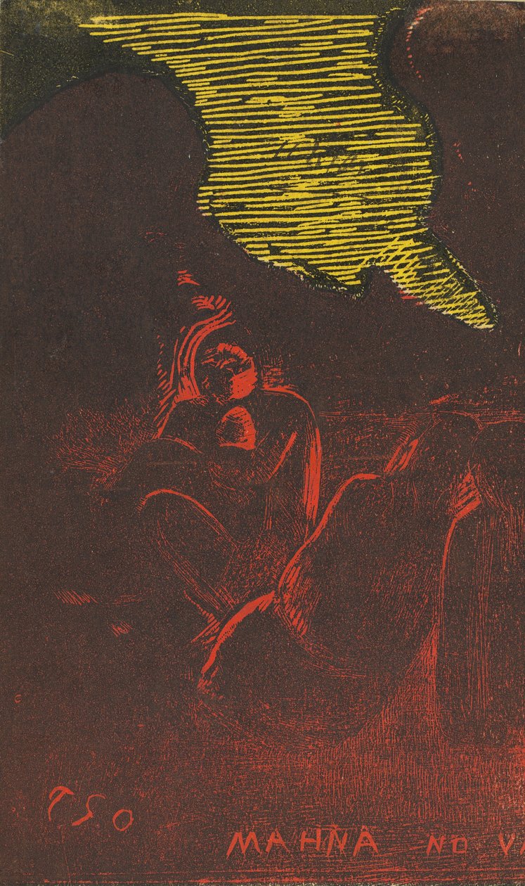 Mahna no Varua Ino De Demon Spreekt [verso], 1894-1895 door Paul Gauguin