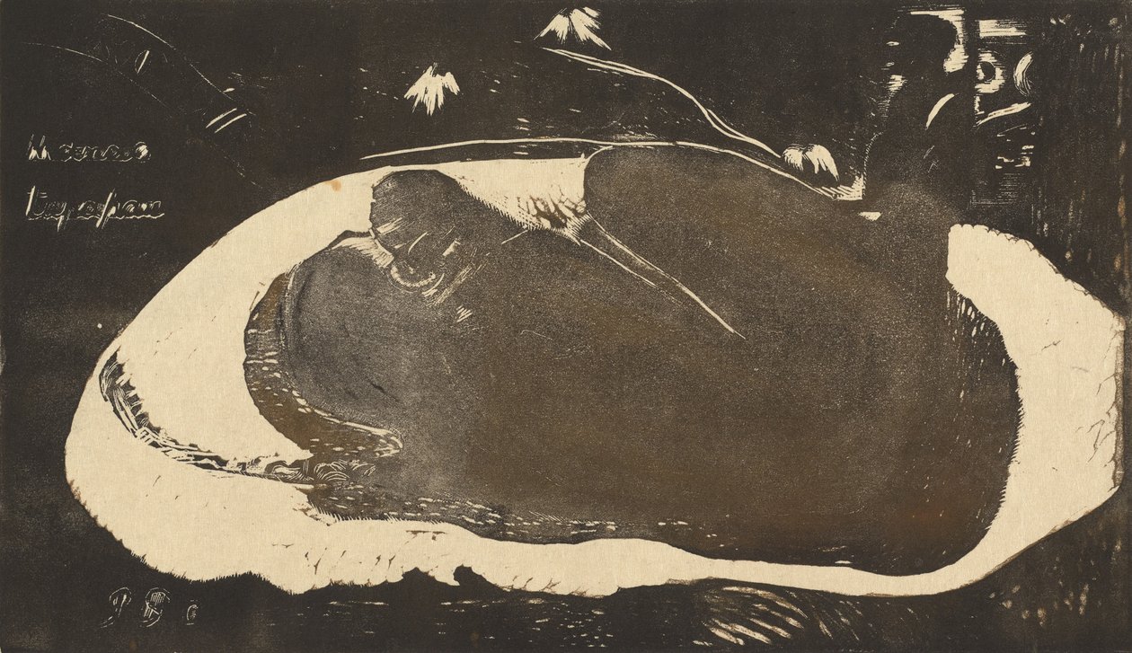 Manao Tupapau Ze wordt achtervolgd door een geest door Paul Gauguin