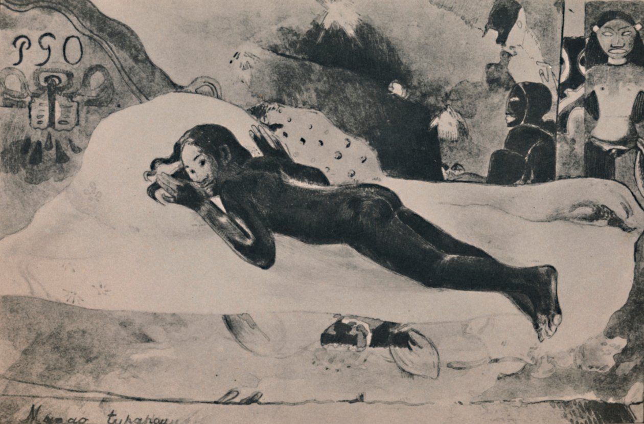 Manao Tupapau De geest van de doden kijkt, ca. 1892, 1946 door Paul Gauguin